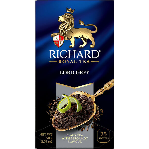 Чай черный RICHARD «Lord Grey» пак. вес 50г (25*2г)