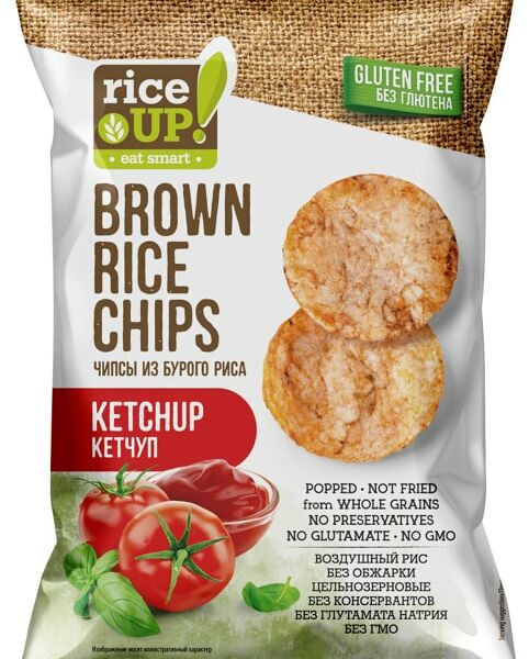 Чипсы Rice Up из бурого риса Кетчуп 60г