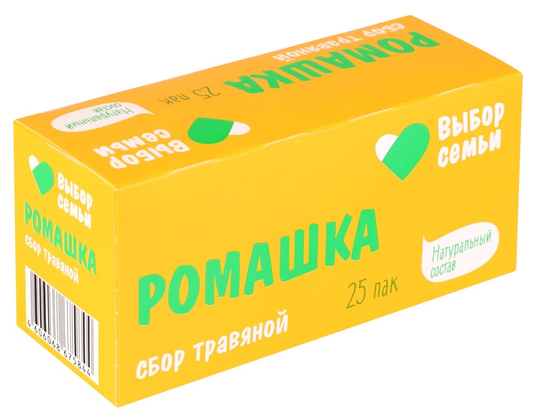 

Напиток чайный ВЫБОР СЕМЬИ Сбор травяной Ромашка, 25пак