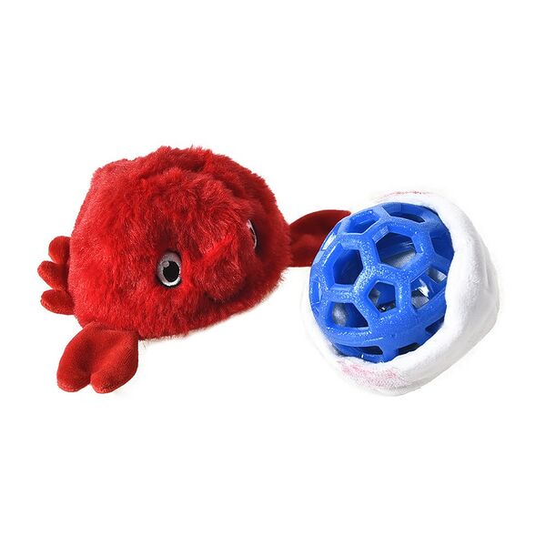 Игрушка для собак FOXIE Zoo Крабик с мячиком внутри 17х9,5 см