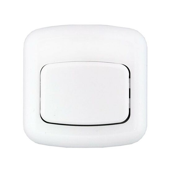 Кнопка звонка проводная Белтиз, 0.4 А, 250 В, белая, 5х5х2 см