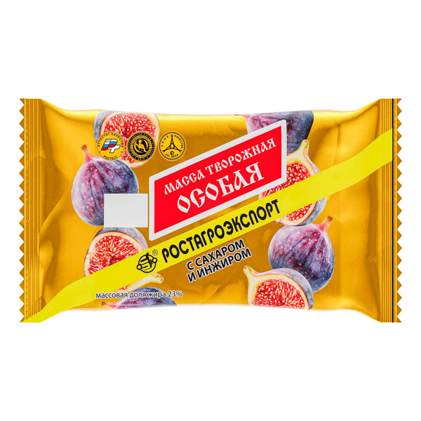 Масса творожная Ростагроэкспорт Особая с инжиром 23%, 180г