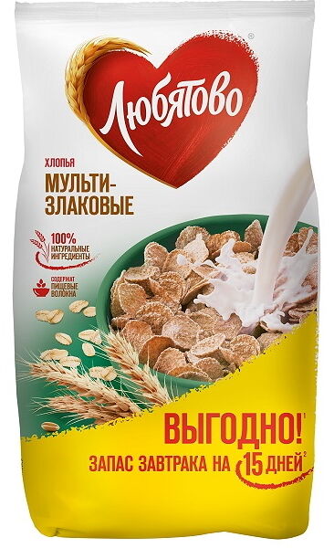 Хлопья мультизлаковые Любятово