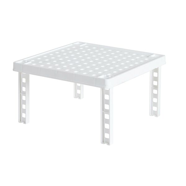 Стойка Idea Хаку, 26х26х15 см, белый пластик, квадратная