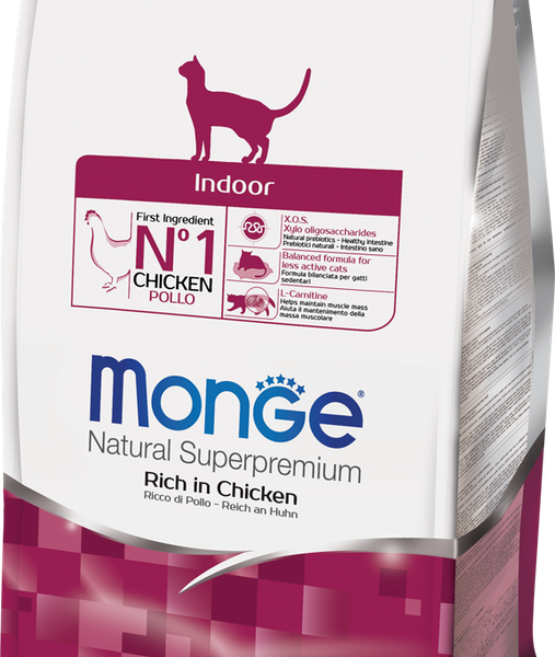 Сухой корм Monge Cat Indoor для домашних кошек, 1.5 кг