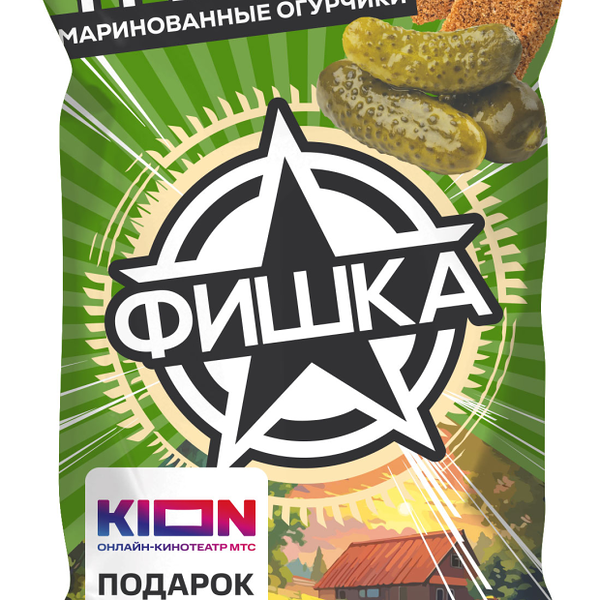 Гренки Фишка маринованные огурчики, 120г