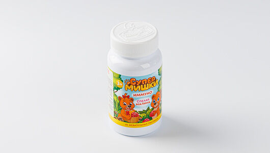 Пастилки жевательные СуперМишки Иммуно со вкусом малины