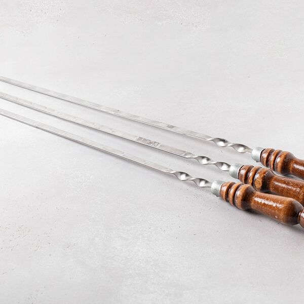 Профессиональный шампур с деревянной ручкой для мяса, 1 шт 50см