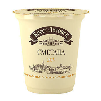Сметана Брест-Литовск 20%, 300г