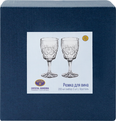 Набор бокалов для вина Crystal bohemia Angela, 2 шт.