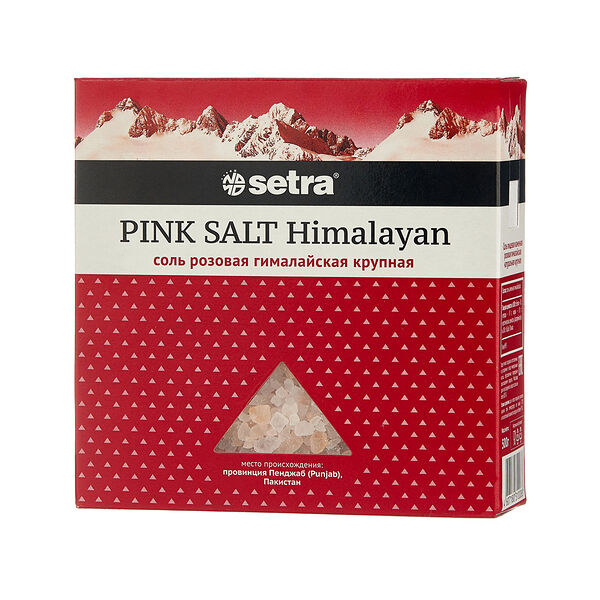 Соль розовая гималайская SETRA крупная, 500г