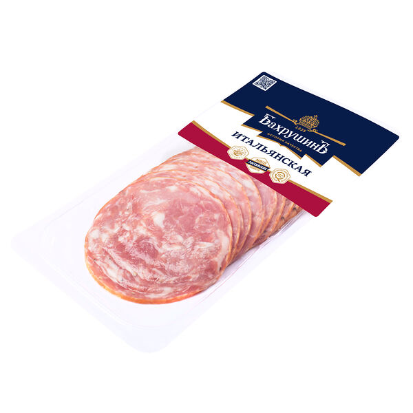 Колбаса сырокопченая Бахрушинъ Итальянская нарезка 70г