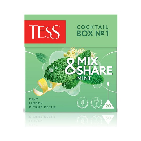 Напиток чайный Tess Коктейль Бокс 1 Мята пирам 1,5гх20п
