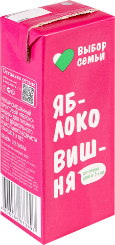 

Нектар Выбор семьи Яблоко, вишня, 0.2 л