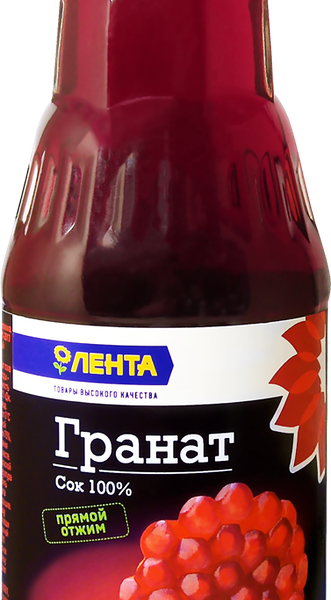 Сок ЛЕНТА Гранатовый прямого отжима, 0.31л