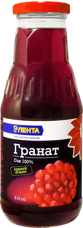 

Сок Лента Гранатовый прямого отжима, 0.31 л