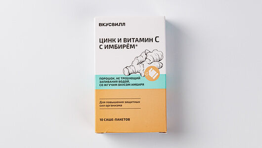 Цинк и витамин C с имбирем, 10 саше