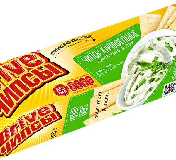 Чипсы картофельные DRIVE Сметана и лук 100 г