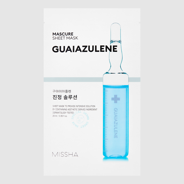 Маска Missha Mascure Релакс с гвайазуленом успокаивающего действия для раздраженной и чувствительной кожи 27мл, Республика Корея