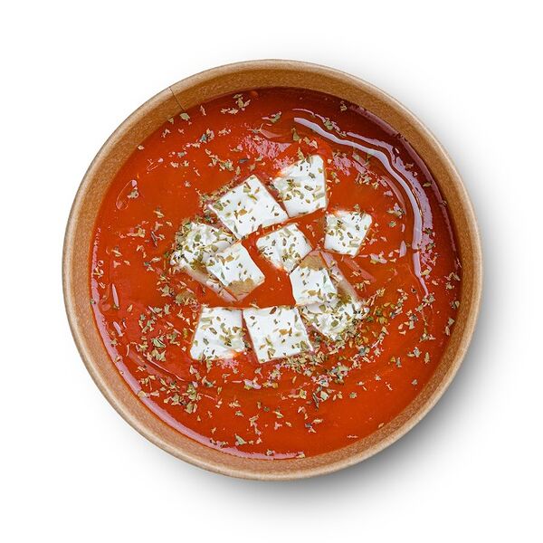 Пряный томатный суп с фетой и орегано