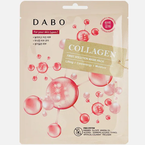 Маска для лица Dabo тканевая Коллаген 23 г
