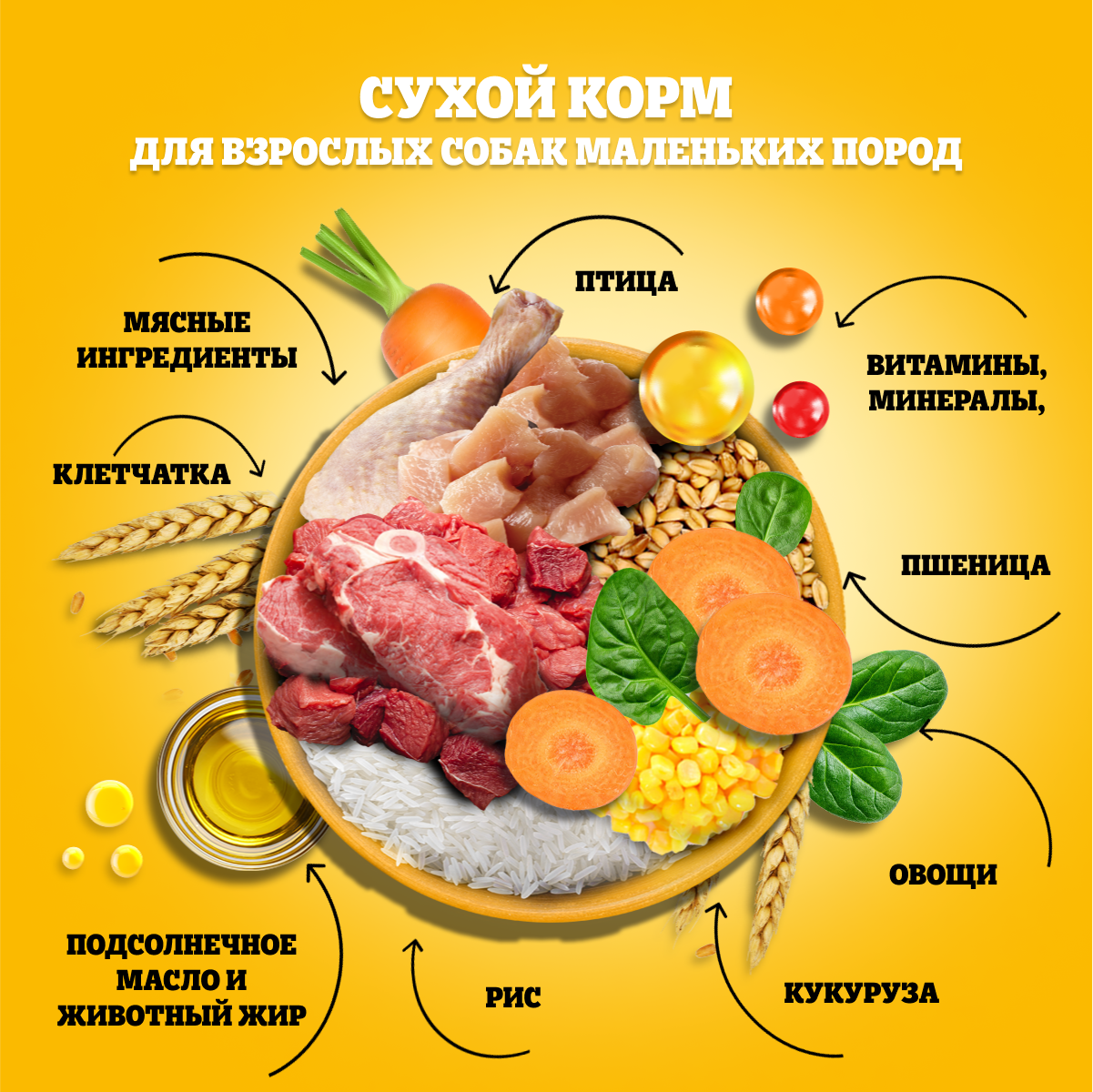 

Сухой корм Pedigree для собак маленьких пород, с говядиной 2.2 кг