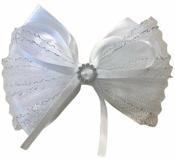 Бант большой белый, 1 шт в ассортименте