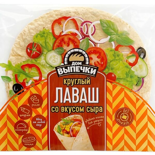 Лаваш Дом Выпечки круглый со вкусом сыра 150г