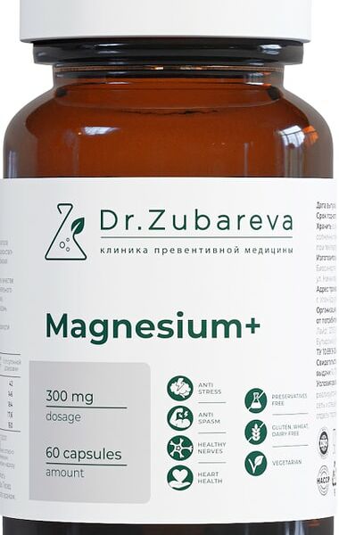 БАД Dr. Zubareva Магний+ Цитрат магния 300мг 60 капсул