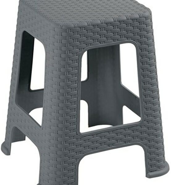 Табурет Violet Ротанг 45см серый