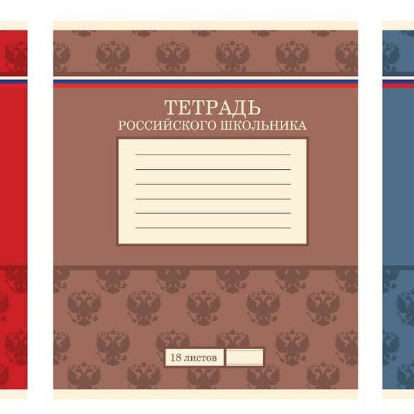 Тетрадь российского школьника, 1 шт, в ассортименте