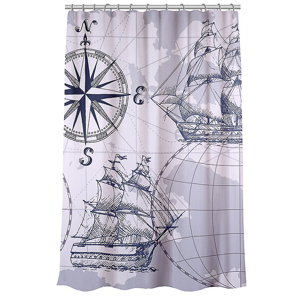 Vetta шторка для ванной, полиэстер, 180x200см, карты, 051
