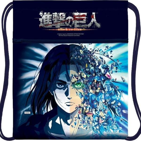 Мешок для сменной обуви Hatber Атака Титанов Сезон 4 34*47см