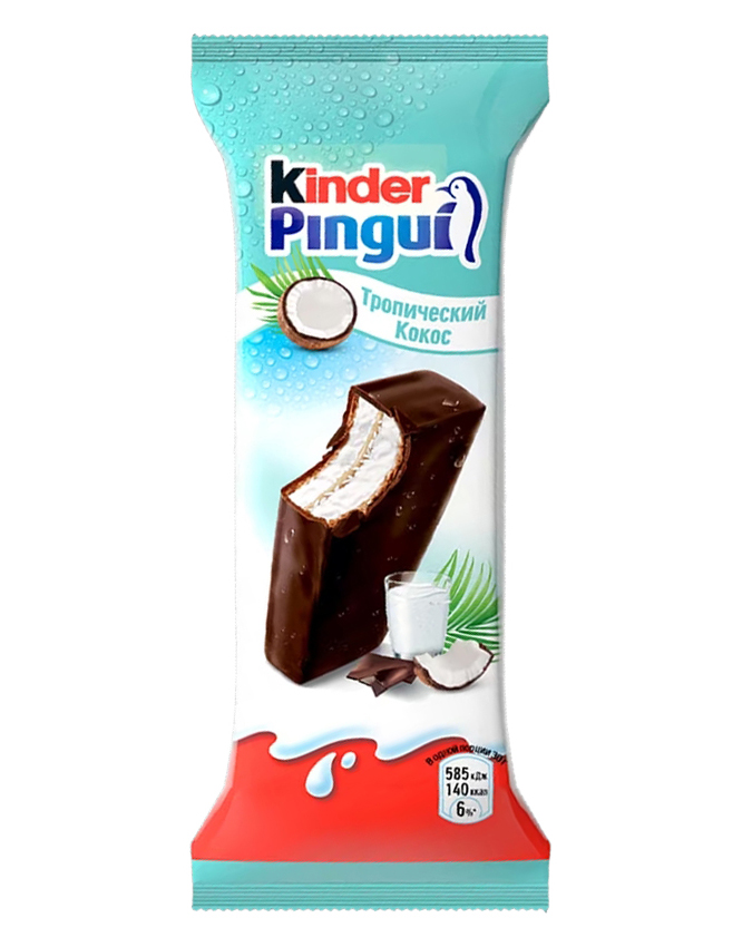 

Пирожное Kinder Pingui Тропический кокос бисквитное 30 г