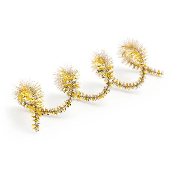 Проволока синельная блестящая 'Цветок', 12мм*300мм, 15шт/упак, Astra&Craft(B-045 золотой)