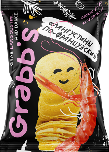 Чипсы Grabb’s со вкусом лангустины по-французски 100 г