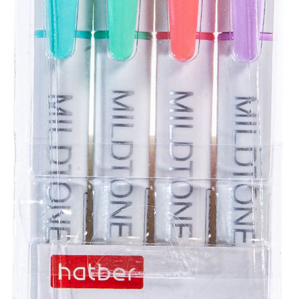 Набор артмаркеров Mildtone Pastel (Майлдтон Пастел) двухсторонние, 4 шт ТМ Hatber (Хатбер)