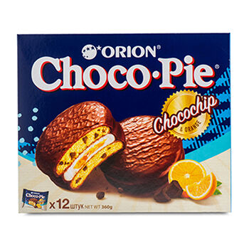 Пирожное Choco Pie Orion Chocochip & Orange 360 г