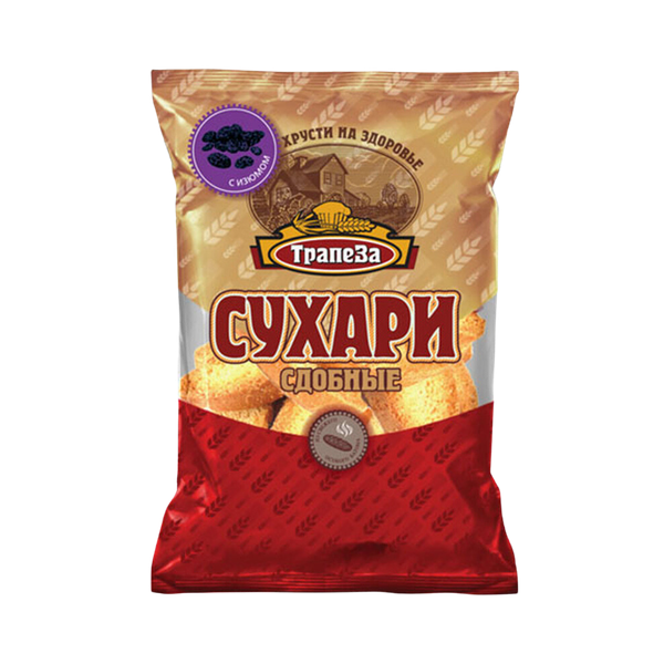 Сухари Трапеза с изюмом сдобные 350 г