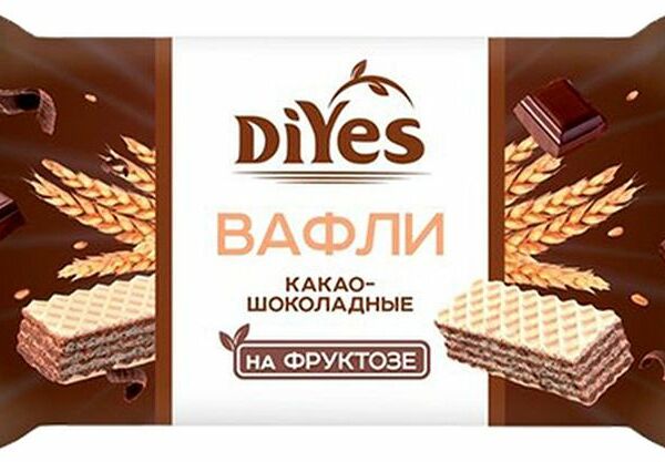 Вафли DiYes на фруктозе с какао 85г