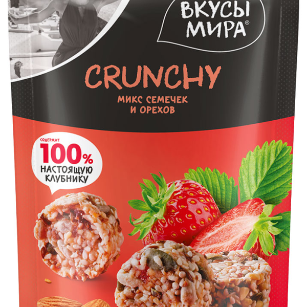 Кранчи Клубника/орехи/семечки Вкусы Мира