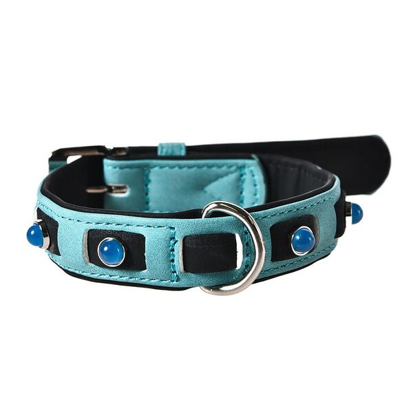 Ошейник для собак FOXIE Lagoon M 2,0х35-50см голубой