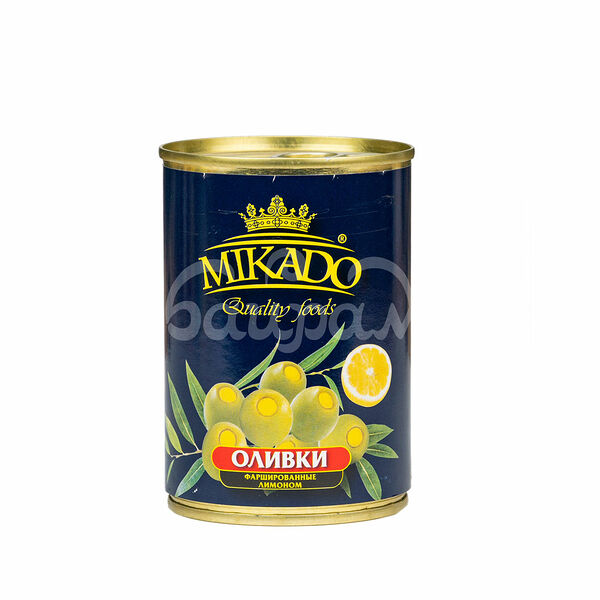 Оливки Mikado 300мл/280гр Фаршированные с Лимоном ж/б