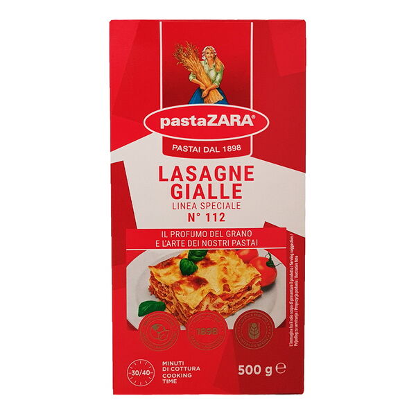 Макаронные изделия грА из твердых сортов пшеницы Pasta Zara lasagne 500г