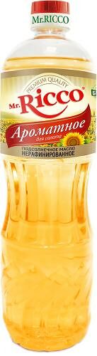Подсолнечное масло Mr.Ricco Ароматное нерафинированное 900мл