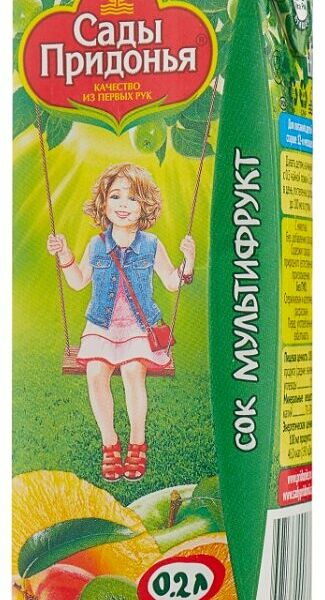Сок детский Сады Придонья мультифрукт