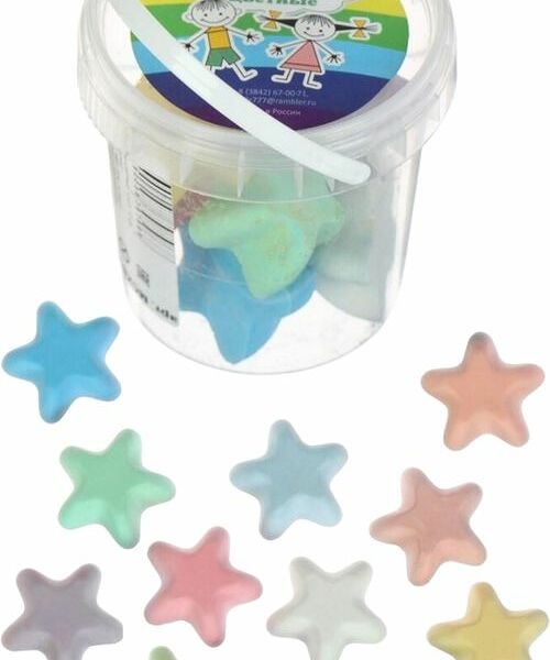 Мелки Фантазия асфальтовые 6шт., цвет в ассортименте