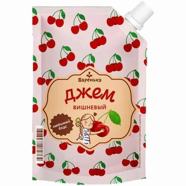 Джем Варенька Вишневый нестерилизованный 300г