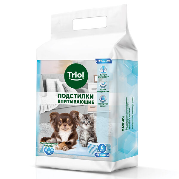 Подстилки Triol впитывающие 45 х 60 см., 6 шт.