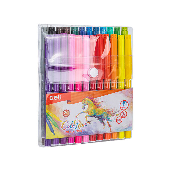 Фломастеры ColoRun Deli 24шт арт EC10023